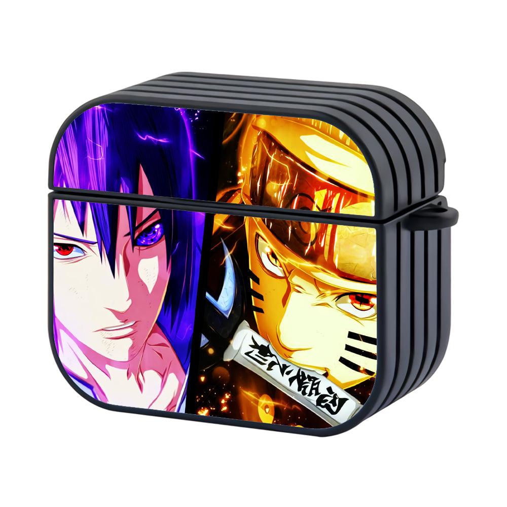 Naruto VS Sasuke Face Anime Hard Plastic Case Cover For Apple Airpods 3-Xtracase