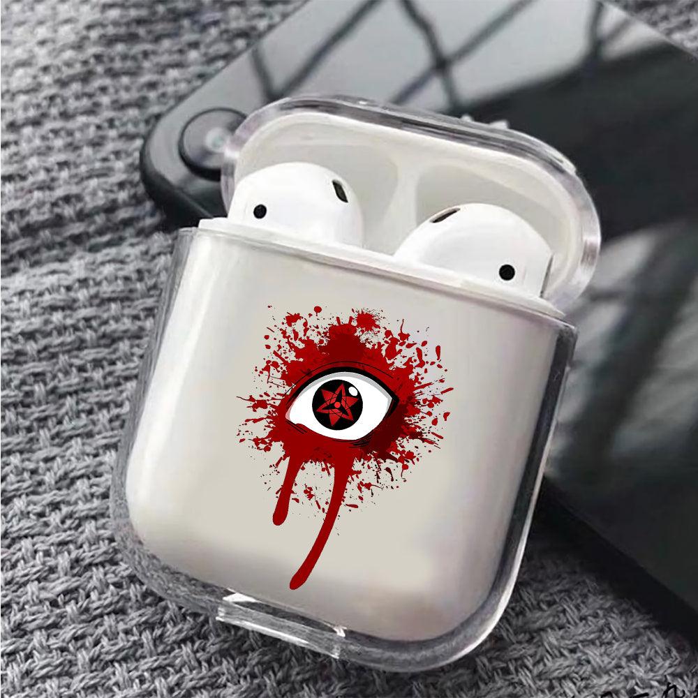 Naruto Bloody Sharingan Eye Apple Airpods Clear Case-Xtracase