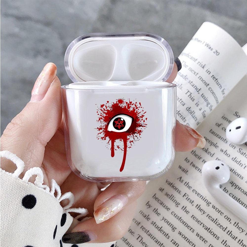 Naruto Bloody Sharingan Eye Apple Airpods Clear Case-Xtracase