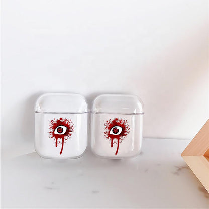 Naruto Bloody Sharingan Eye Apple Airpods Clear Case-Xtracase