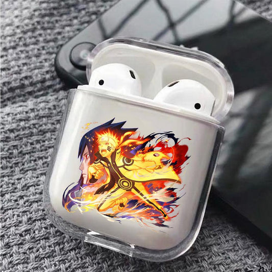 Naruto The Sun and The Moon Protective Clear Case Cover For Apple Airpods-Xtracase