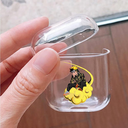 Naruto on Nimbus Cloud Protective Clear Case Cover For Apple Airpods-Xtracase