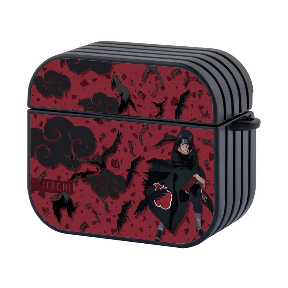 Naruto on Itachi The Shadow Hero Hard Plastic Case Cover For Apple Airpods 3-Xtracase