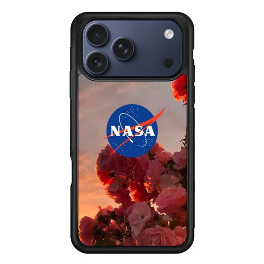 Nasa Logo Pink Flowers iPhone 17 Pro Case - Xtracase