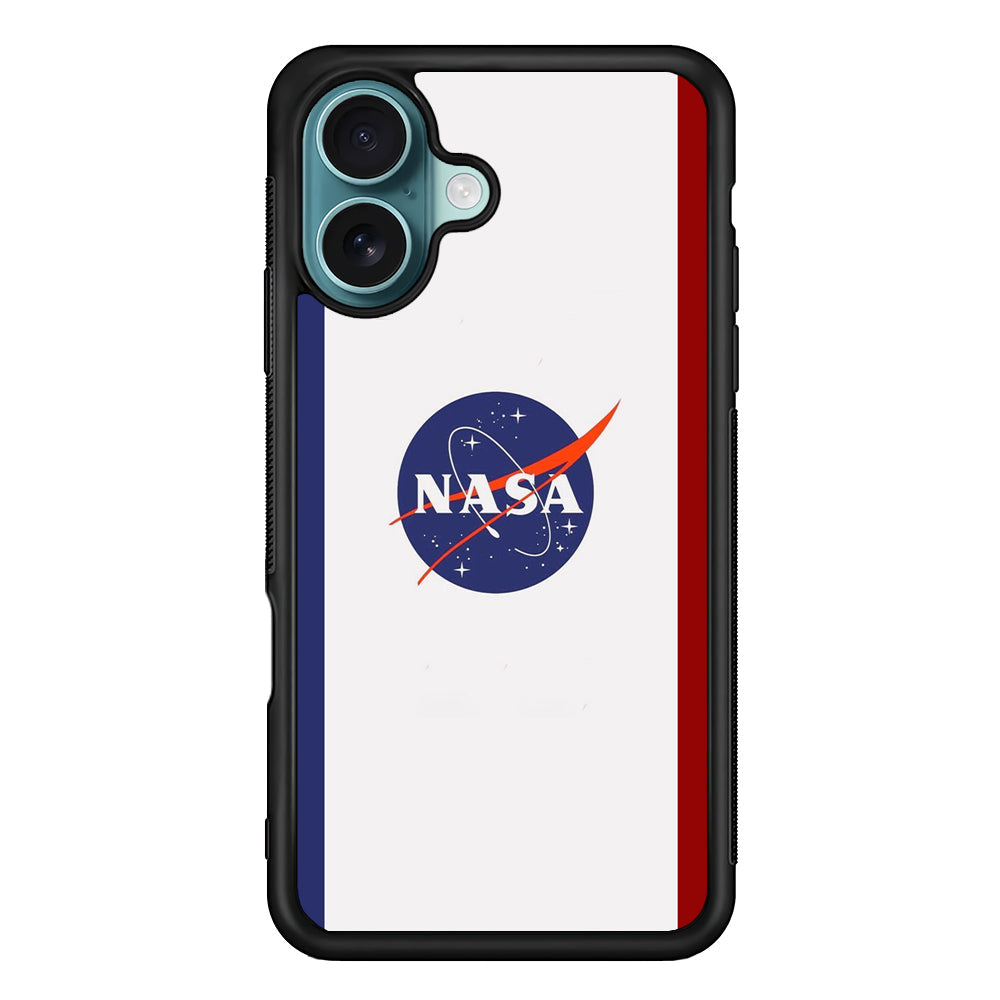 Nasa Stripe Blue Red Emblem iPhone 16 Plus Case - Xtracase