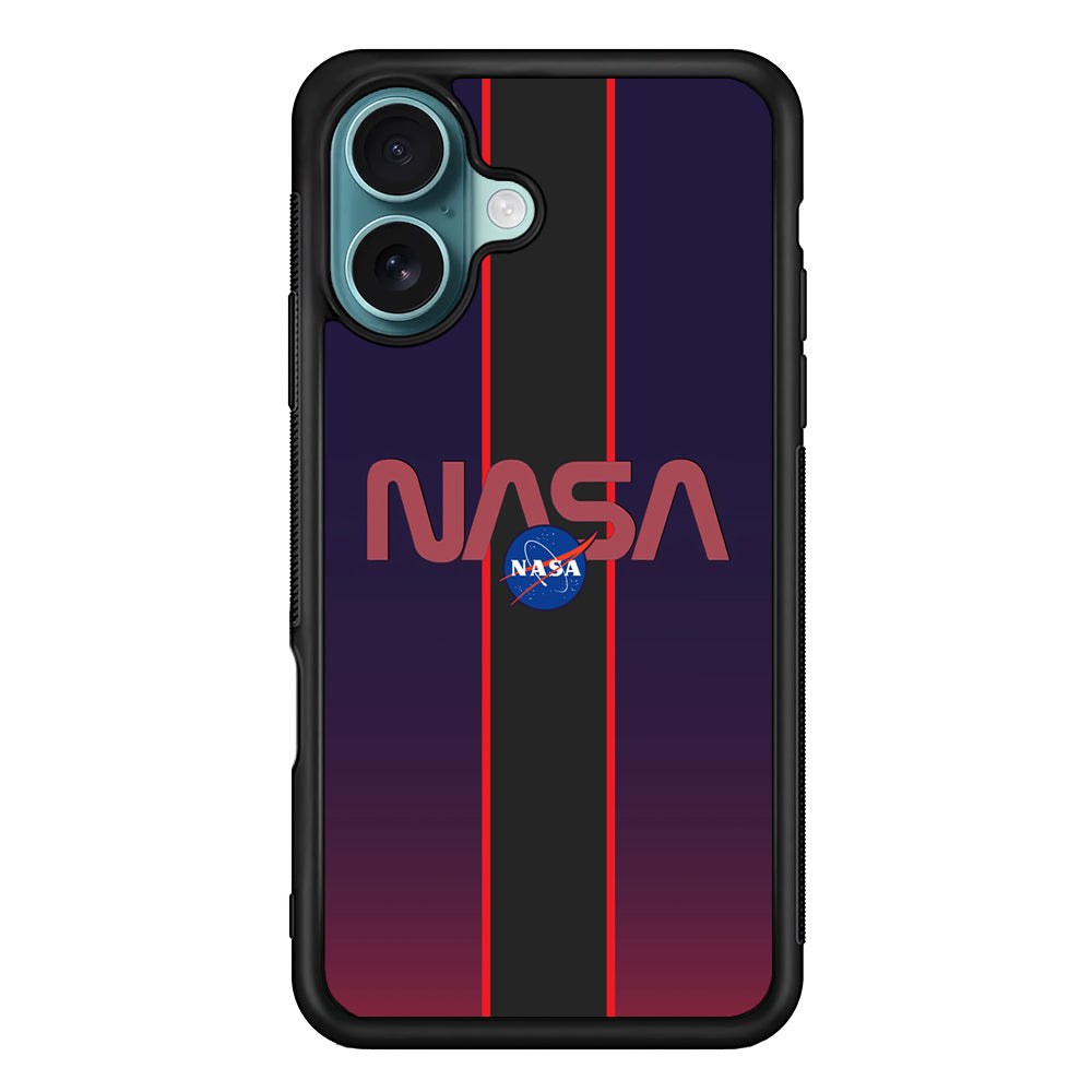 Nasa Stripe Line Red iPhone 16 Case - Xtracase