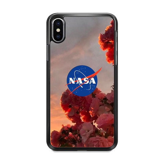 Nasa Logo Pink Flowers iPhone XS MAX Case-Xtracase