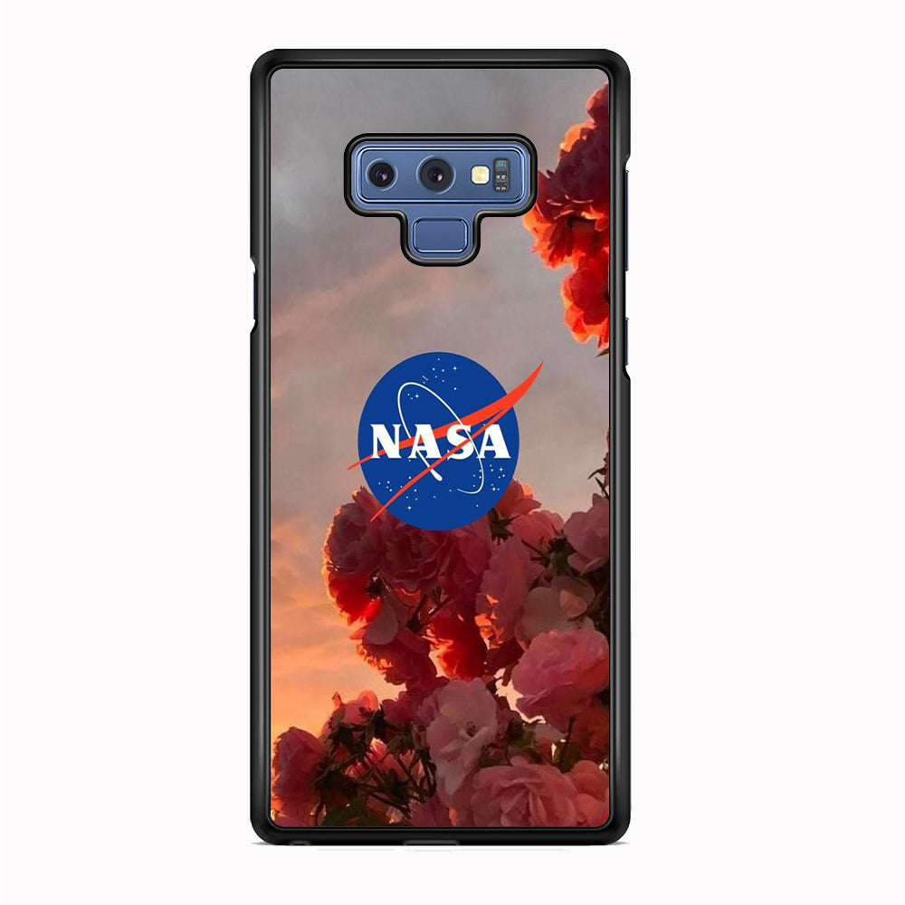 Nasa Logo Pink Flowers Samsung Galaxy Note 9 Case-Xtracase