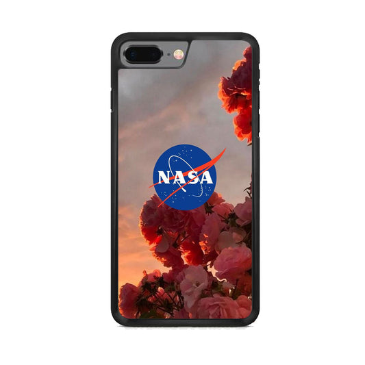 Nasa Logo Pink Flowers iPhone 7 Plus Case-Xtracase