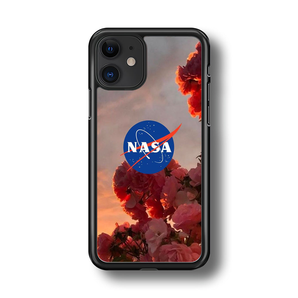 Nasa Logo Pink Flowers iPhone 11 Case-Xtracase