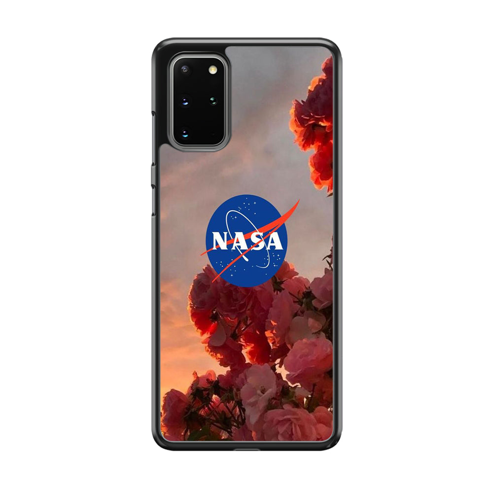 Nasa Logo Pink Flowers Samsung Galaxy S20 Plus Case-Xtracase