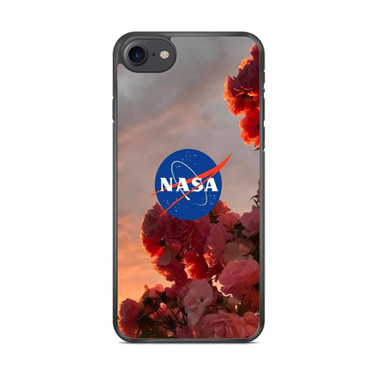 Nasa Logo Pink Flowers iPhone 8 Case-Xtracase