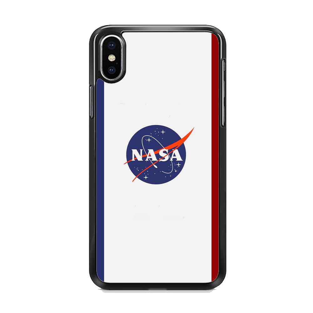 Nasa Stripe Blue Red Emblem iPhone X Case-Xtracase