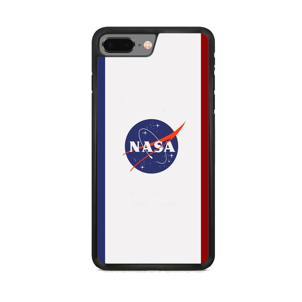 Nasa Stripe Blue Red Emblem iPhone 8 Plus Case-Xtracase