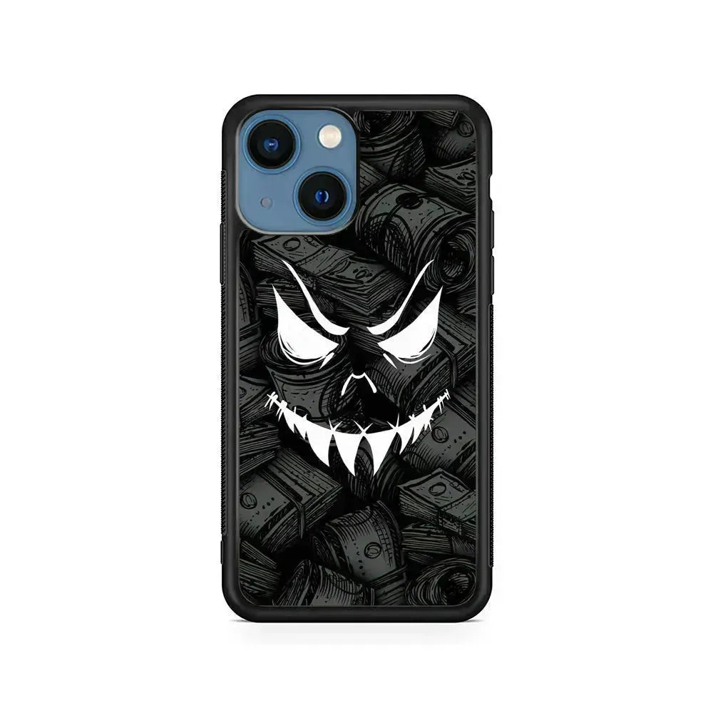 Nightmare from Your Money iPhone 13 Mini Case-Rubber / Black (2D Case)-Xtracase