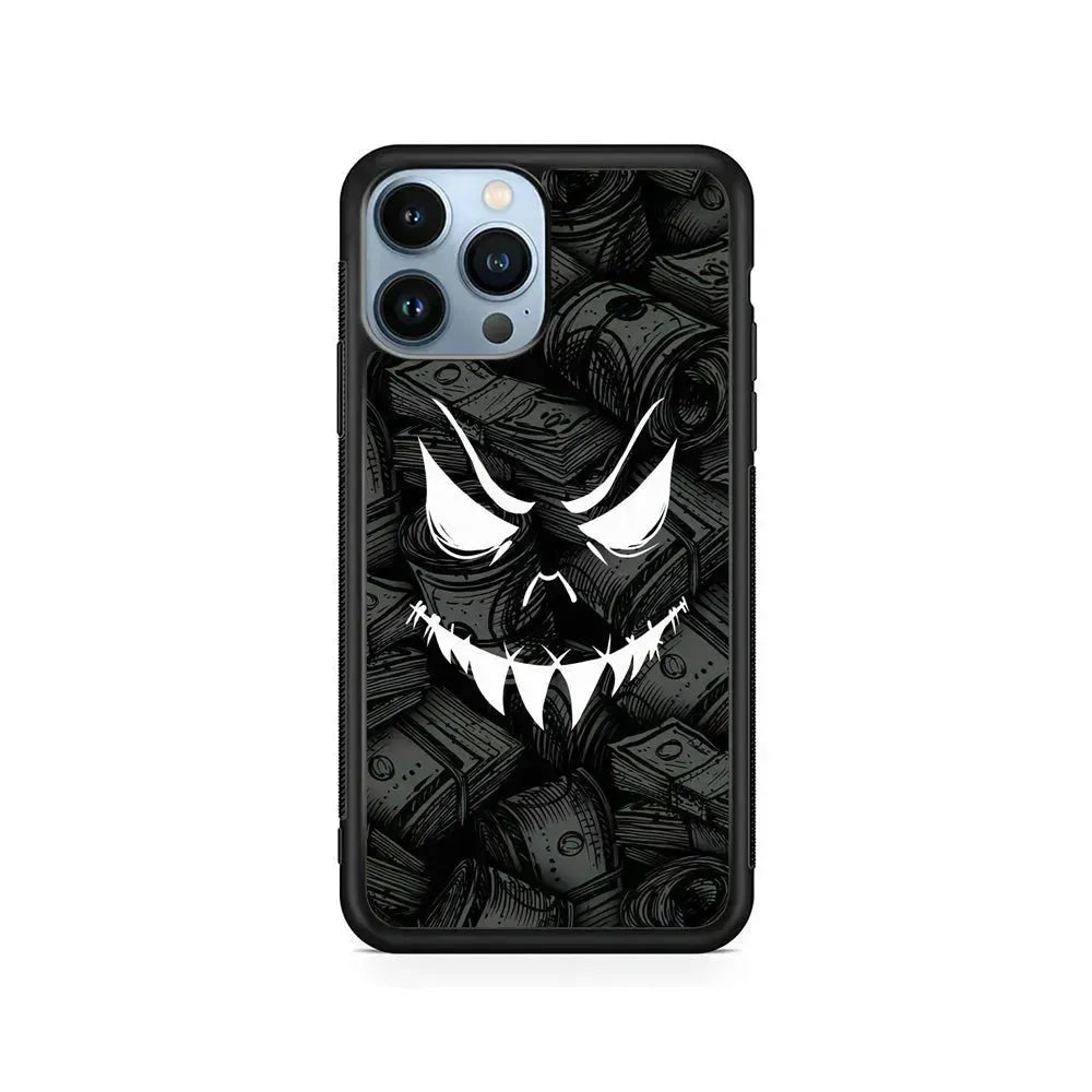 Nightmare from Your Money iPhone 15 Pro Max Case-Rubber / Black (2D Case)-Xtracase