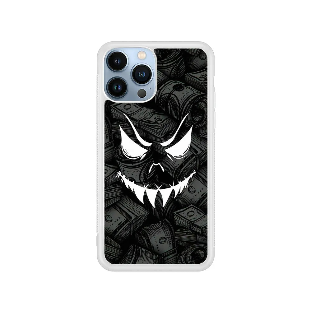 Nightmare from Your Money iPhone 13 Pro Case-Rubber / White (2D Case)-Xtracase