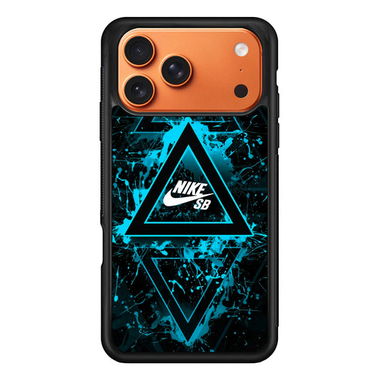 Nike Blue Paint Triangle iPhone 17 Pro Max Case