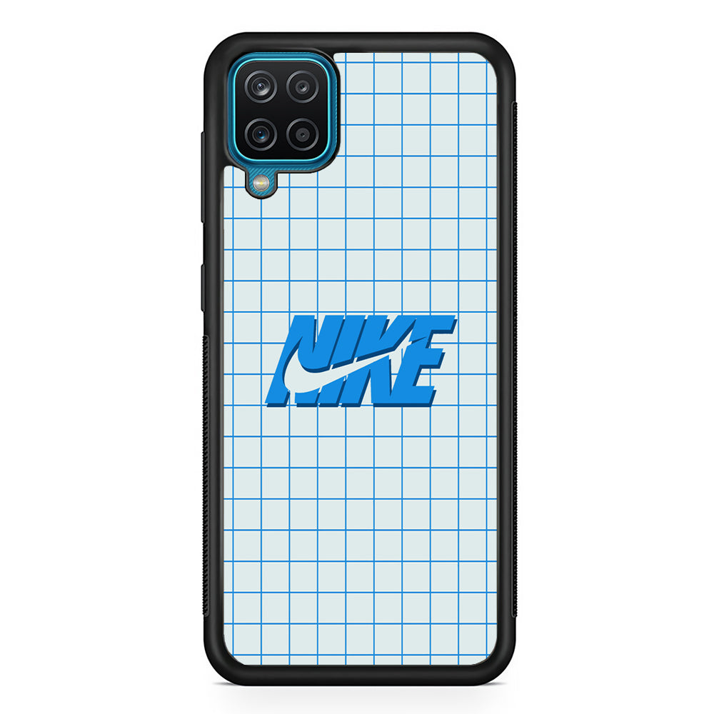 Nike Blue Square Spot Samsung Galaxy A12 Case-Xtracase