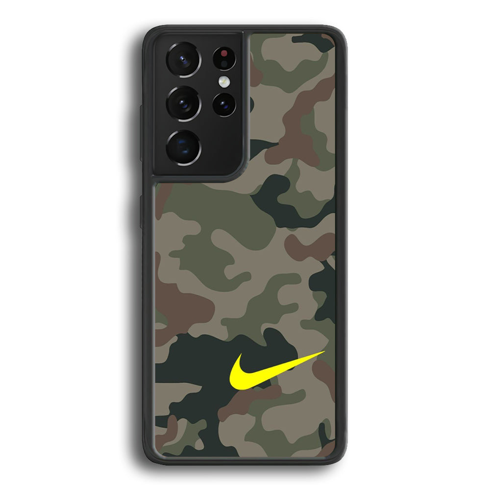 Nike Camo Yellow Alert Samsung Galaxy S21 Ultra Case-Xtracase