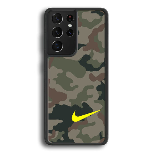 Nike Camo Yellow Alert Samsung Galaxy S21 Ultra Case-Xtracase