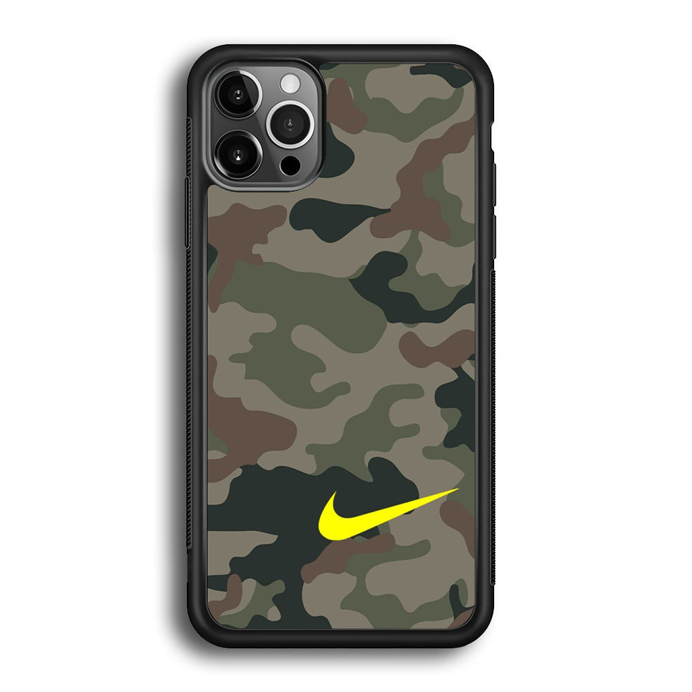 Nike Camo Yellow Alert iPhone 12 Pro Case-Xtracase