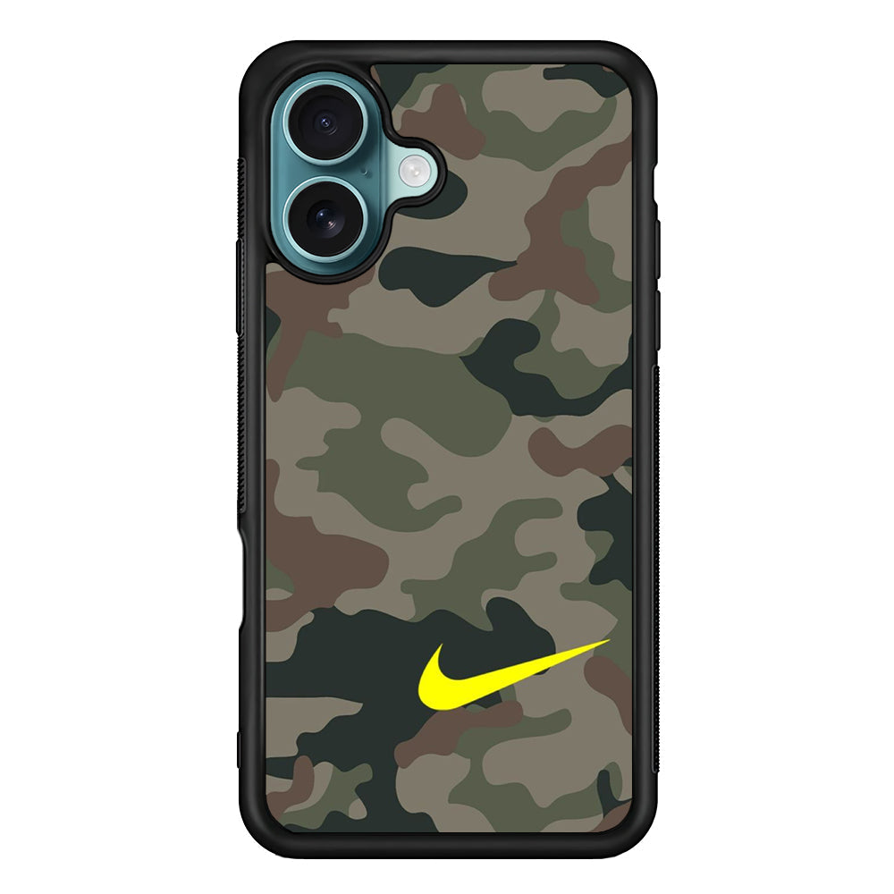 Nike Camo Yellow Alert iPhone 16 Plus Case - Xtracase