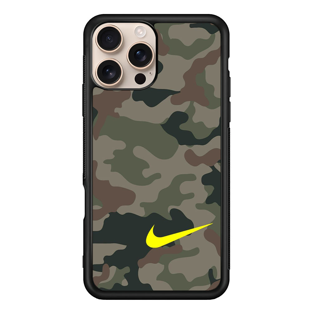 Nike Camo Yellow Alert iPhone 16 Pro Max Case - Xtracase