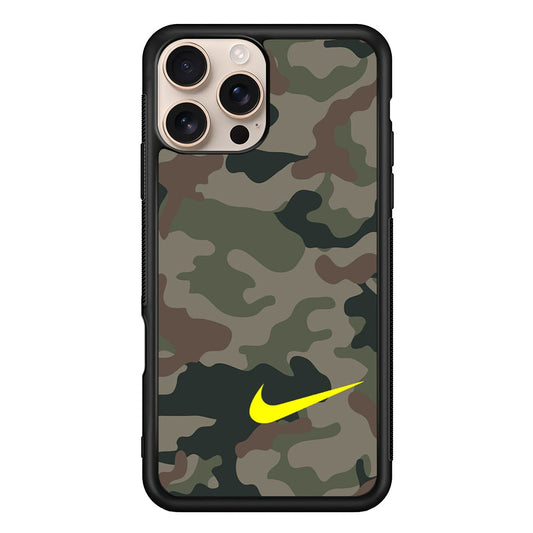 Nike Camo Yellow Alert iPhone 16 Pro Max Case - Xtracase