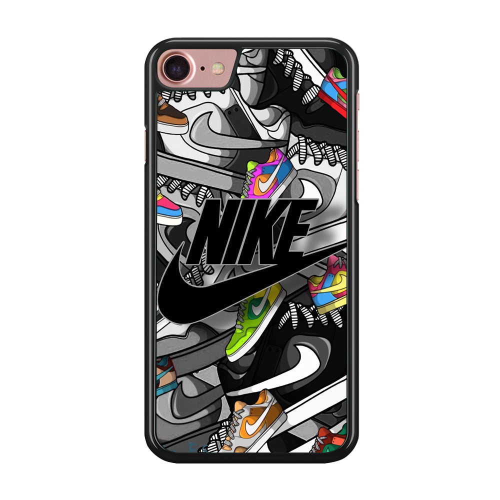 Nike Collection Shoes Black Logo iPhone 7 Case-Xtracase