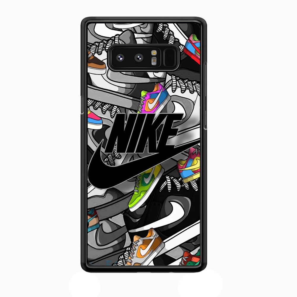 Nike Collection Shoes Black Logo Samsung Galaxy Note 8 Case-Xtracase