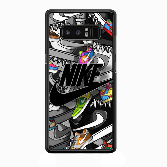 Nike Collection Shoes Black Logo Samsung Galaxy Note 8 Case-Xtracase