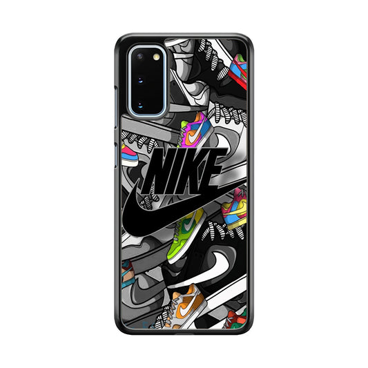 Nike Collection Shoes Black Logo Samsung Galaxy S20 Case-Xtracase