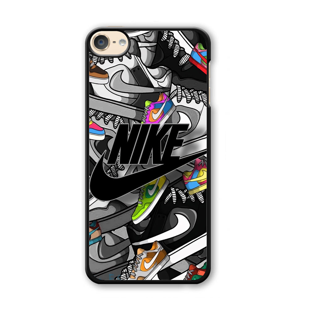 Nike Collection Shoes Black Logo iPod Touch 6 Case-Xtracase