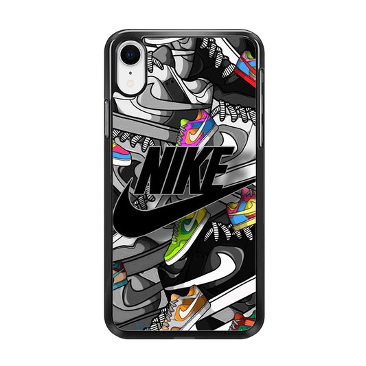 Nike Collection Shoes Black Logo iPhone XR Case-Xtracase