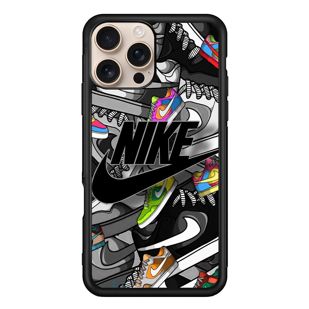 Nike Collection Shoes Black Logo iPhone 16 Pro Case - Xtracase
