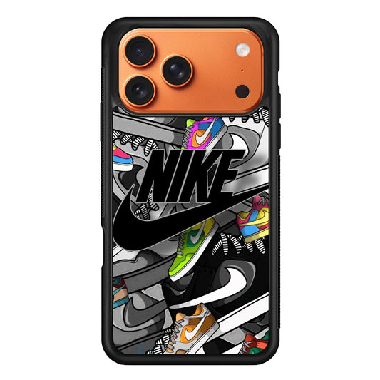 Nike Collection Shoes Black Logo iPhone 17 Pro Max Case