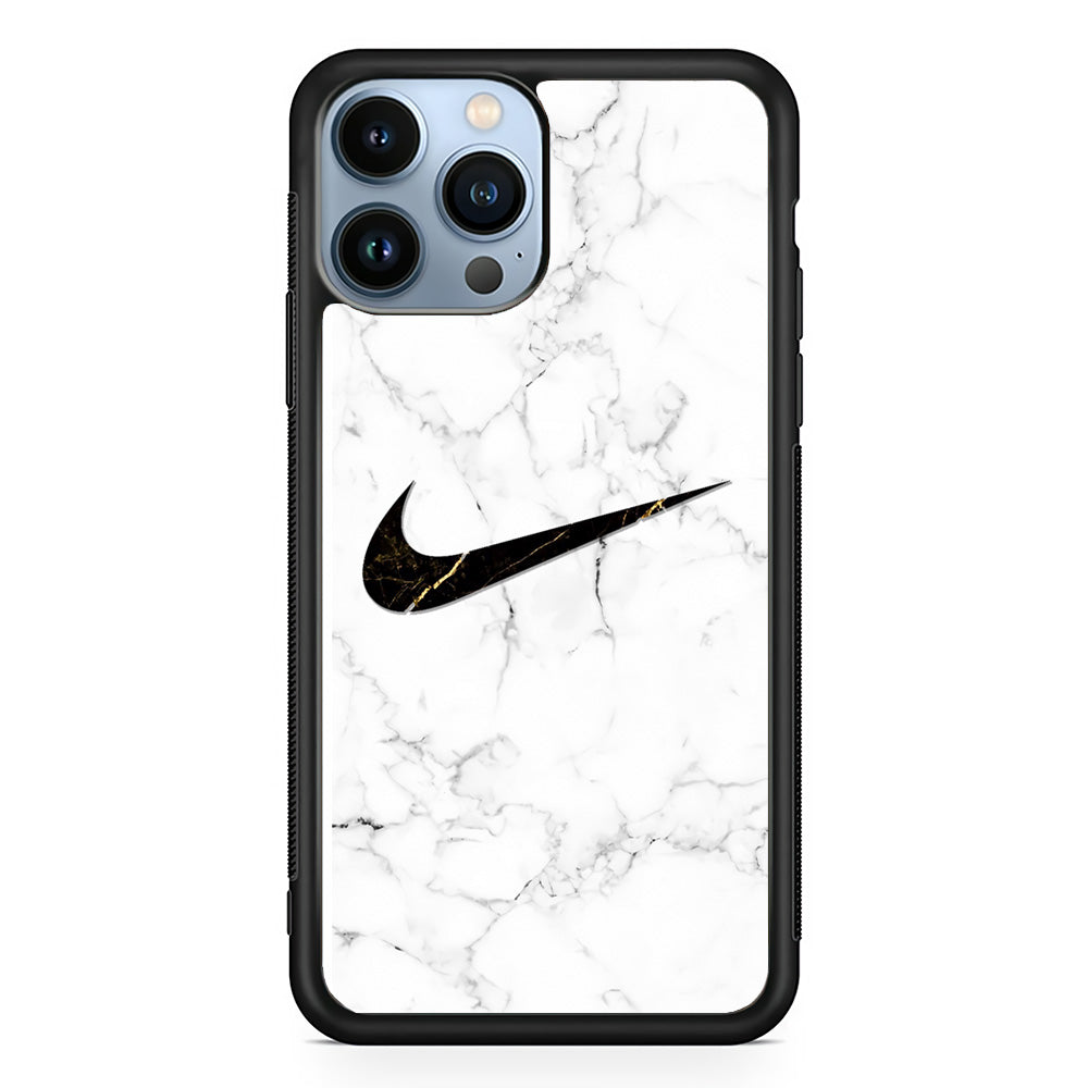 Nike Gold Line in Marble iPhone 14 Pro Case-Xtracase