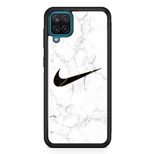 Nike Gold Line in Marble Samsung Galaxy A12 Case-Xtracase