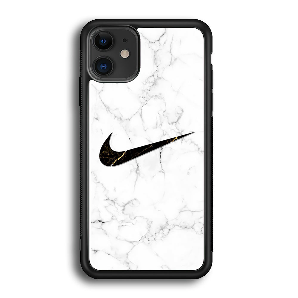 Nike Gold Line in Marble iPhone 12 Case-Xtracase