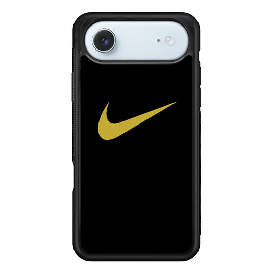 Nike Gold Logo Black iPhone 17 Air Case - Xtracase