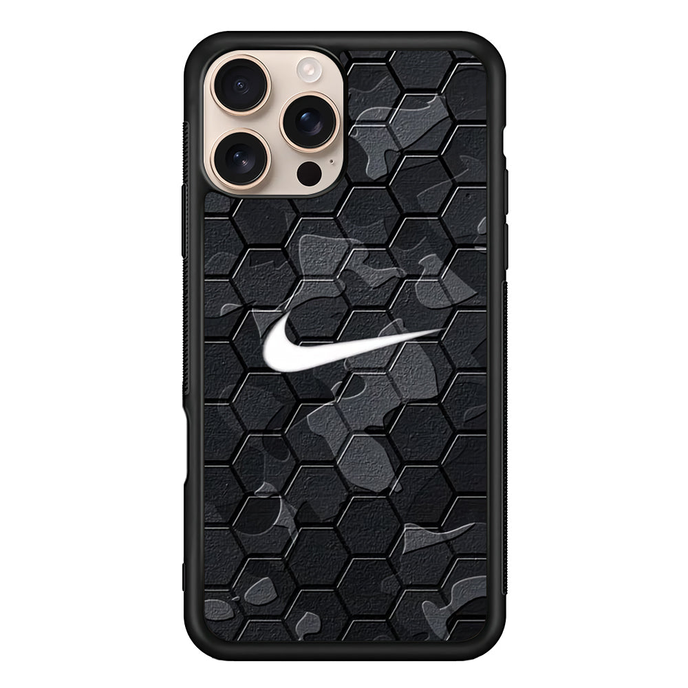 Nike Hexagon Pattern Camo iPhone 16 Pro Max Case - Xtracase