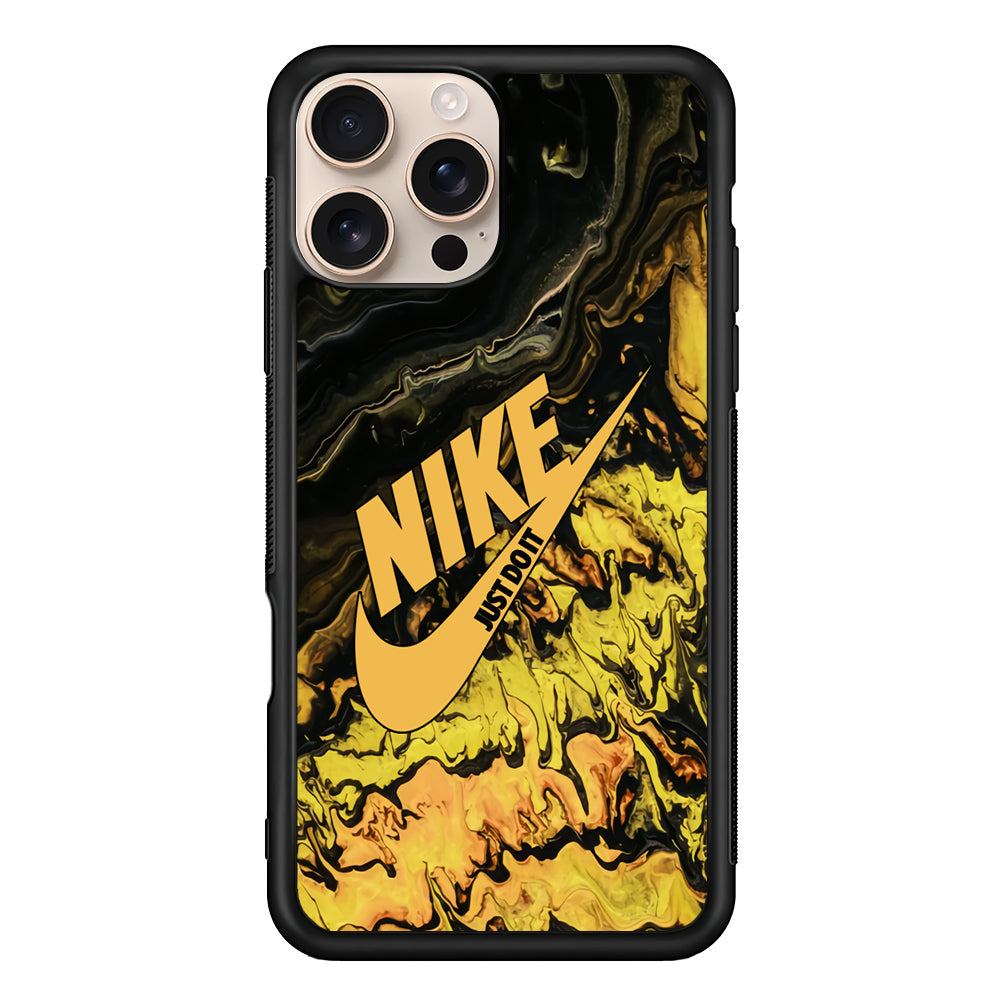 Nike Marble Yellow Liquid iPhone 16 Pro Max Case - Xtracase