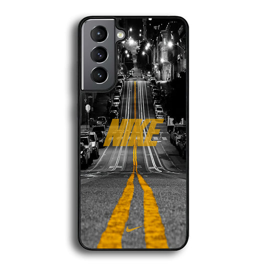 Nike Night Yellow Flames Samsung Galaxy S21 Plus Case-Xtracase