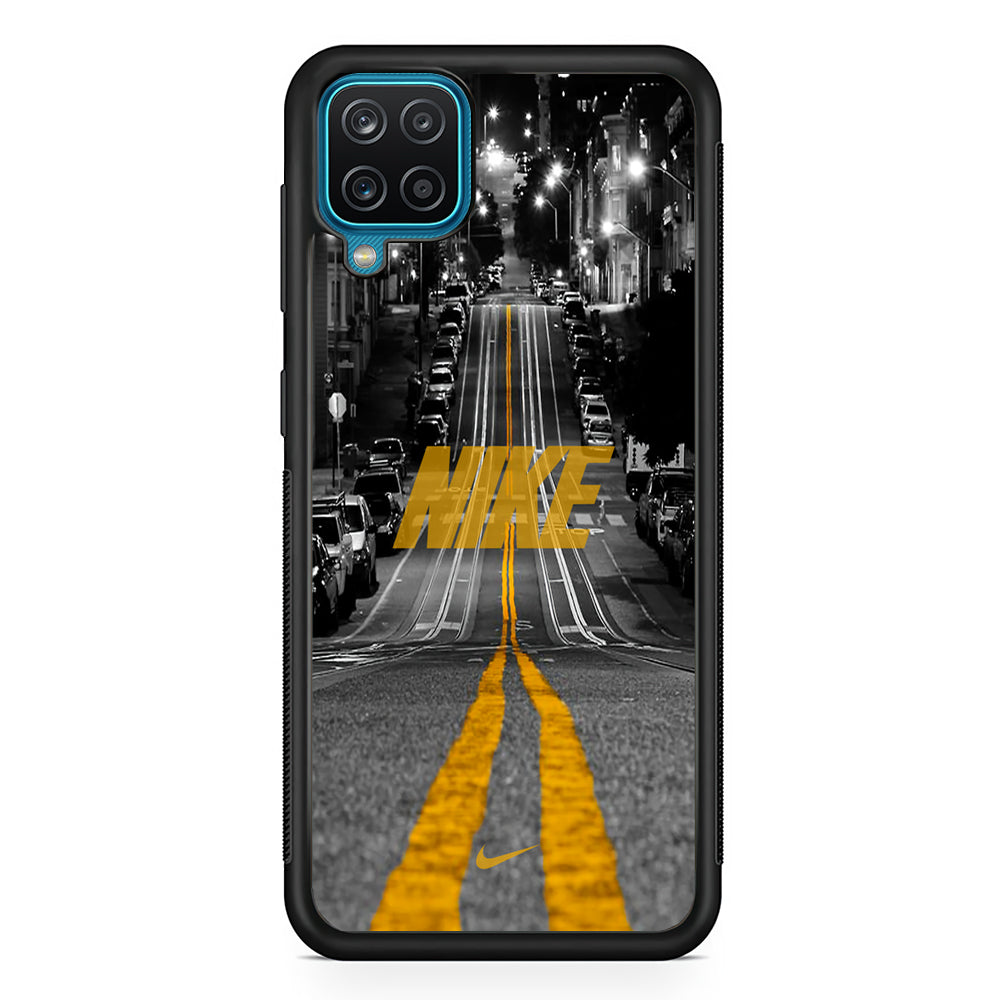 Nike Night Yellow Flames Samsung Galaxy A12 Case-Xtracase