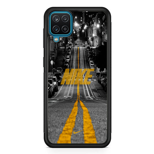 Nike Night Yellow Flames Samsung Galaxy A12 Case-Xtracase