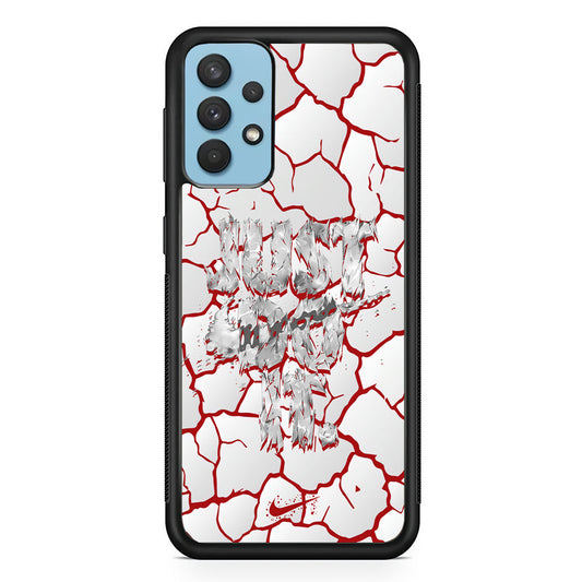 Nike On The Red Crack Samsung Galaxy A32 Case-Xtracase