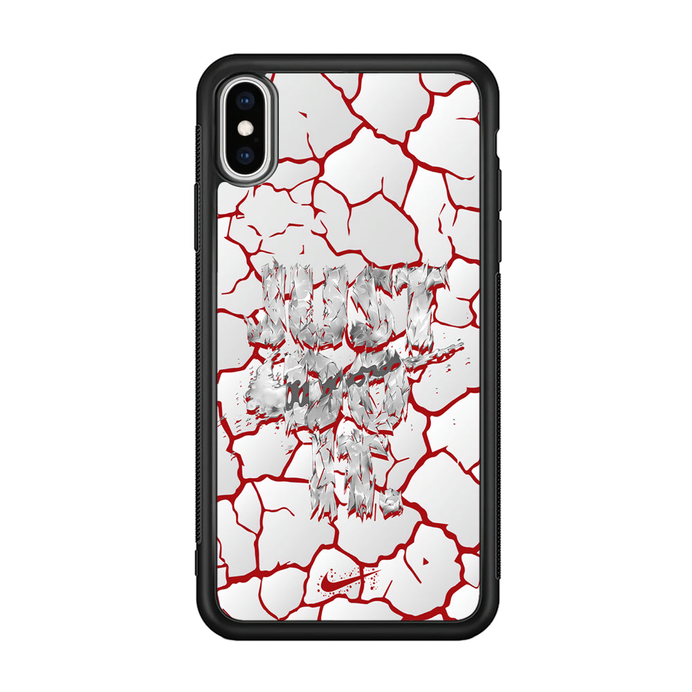 Nike On The Red Crack iPhone Xs Case-Xtracase