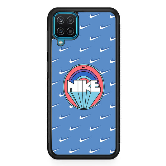 Nike Patern and Rounded Shape Samsung Galaxy A12 Case-Xtracase