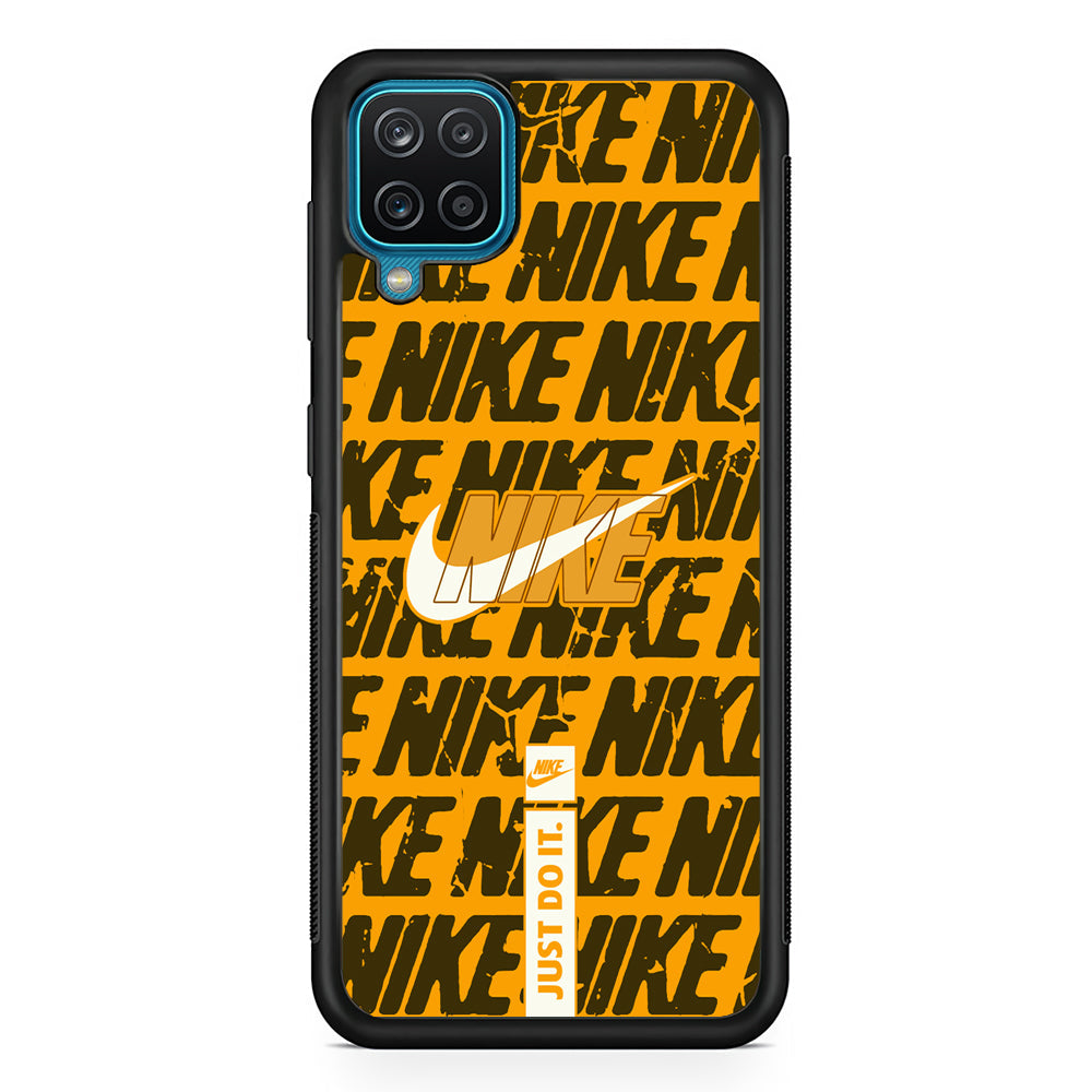Nike Patern in Yellow Samsung Galaxy A12 Case-Xtracase